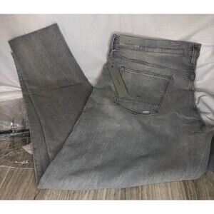 Hudson Men Zack Skinny Jean Distressed DK Concrete Gray Raw Hem 42X33 NWT